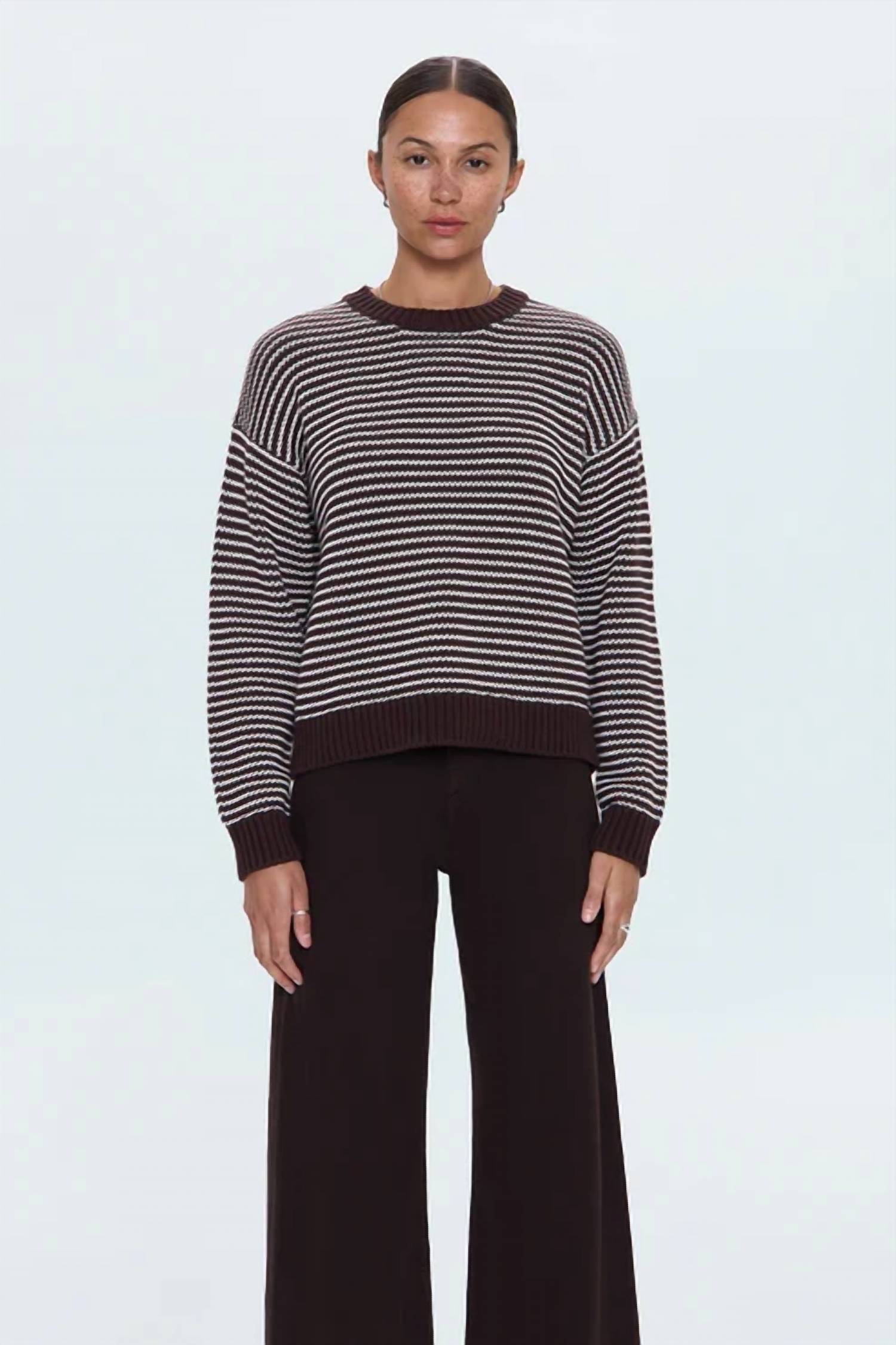 New Pistola Women's Aura Relaxed Crew Neck Sweater In Mocha